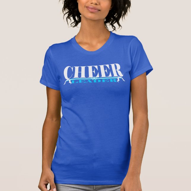 Camisa da prática do cheerleader em branco e em (Frente)