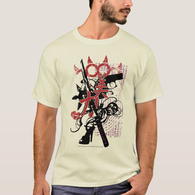 Camisa da princesa "beleza & força" do guerreiro (Frente)