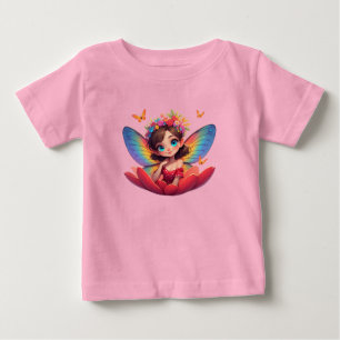 🧚 Camisa da Princesa Fada Rosa Para Meninas Peque