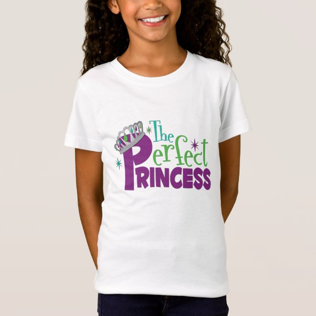 camisa da princesa Menina perfeita Caber (Frente)