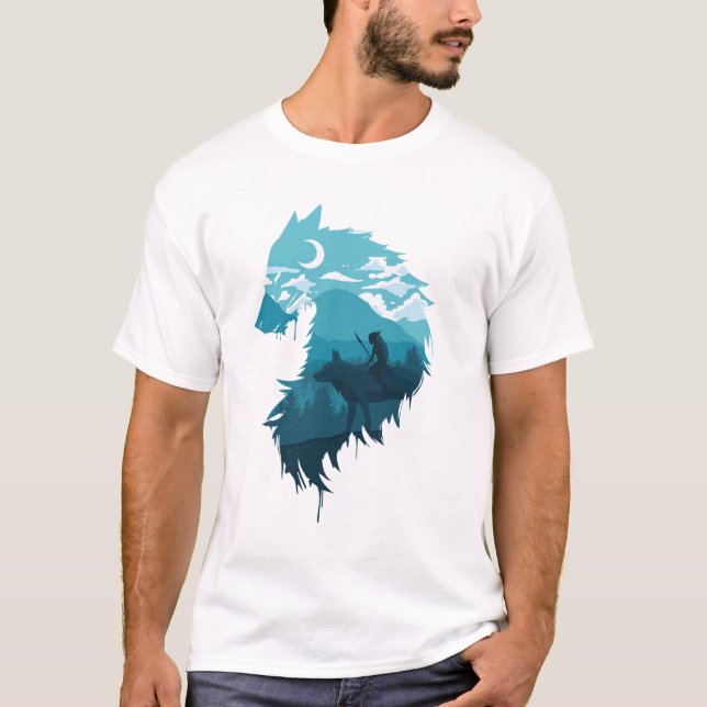 camisa da princesa Mononoke, tee de estúdio ghibli (Frente)