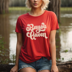 Camisa da Rainha Bayou Retro Louisiana Cajun