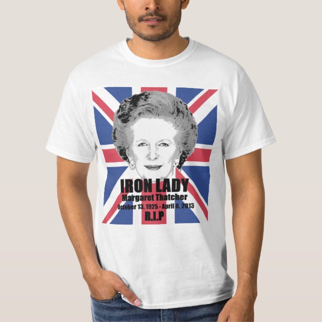 Camisa da relembrança da dama de ferro de Margaret (Frente)