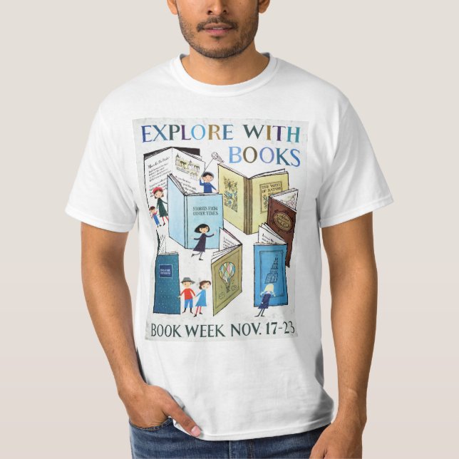 Camisa da semana de livro de 1957 crianças (Frente)