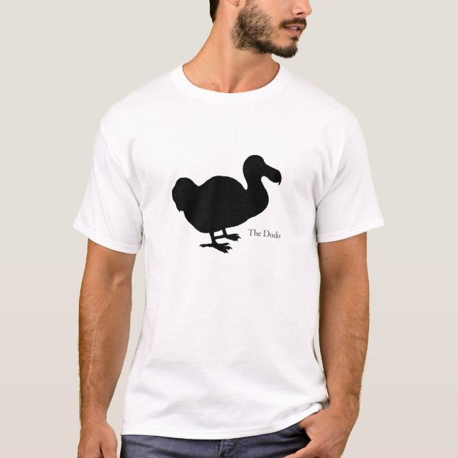 Camisa da silhueta do pássaro do Dodo com (Frente)