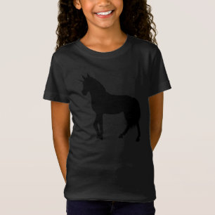 Camisa da silhueta do unicórnio