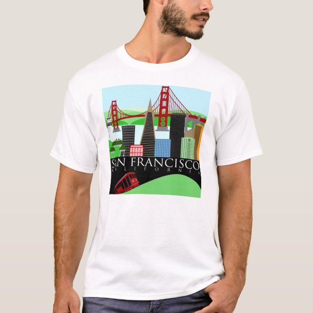 Camisa da skyline t de San Francisco (Frente)