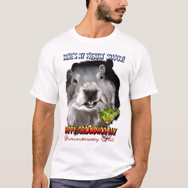 Camisa da sombra de Punxsutawney Phil (Frente)