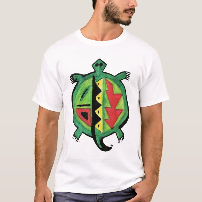 Camisa da tartaruga verde T (Frente)