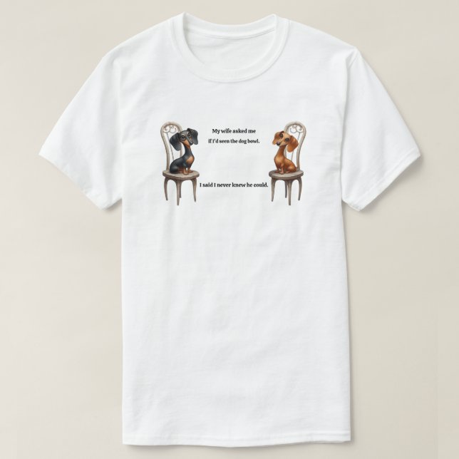 Camisa da Tigela do Cachorro (Frente do Design)