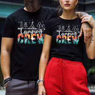 Camisa Da Tripulação, Feliz Camper Retro T-Shirt