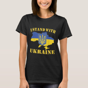 Camisa da Ucrânia Eu Apoio a Ucrânia Bandeira Ucra