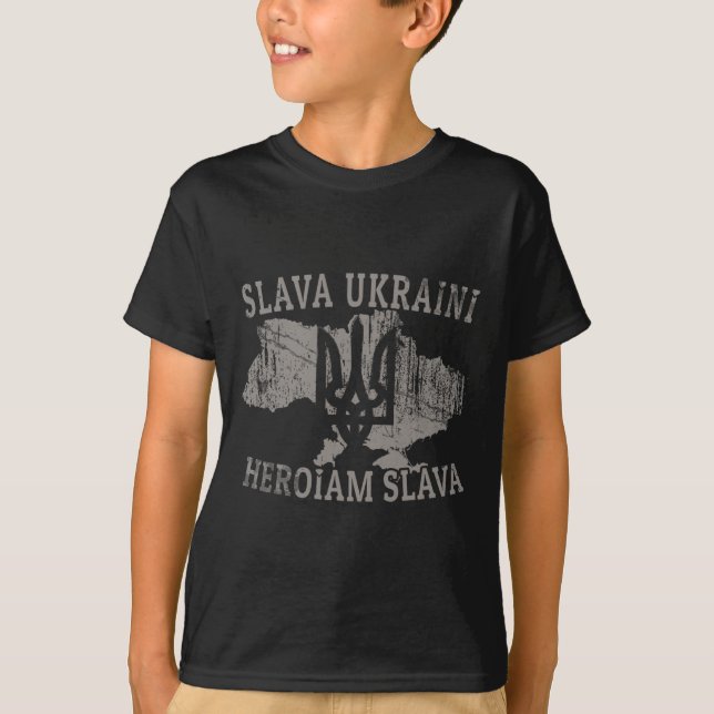 Camisa da Ucrânia Ucraniano Zelensky Tryzub Milita (Frente)