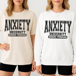 Camisa da Universidade da Ansiedade Camiseta Unive