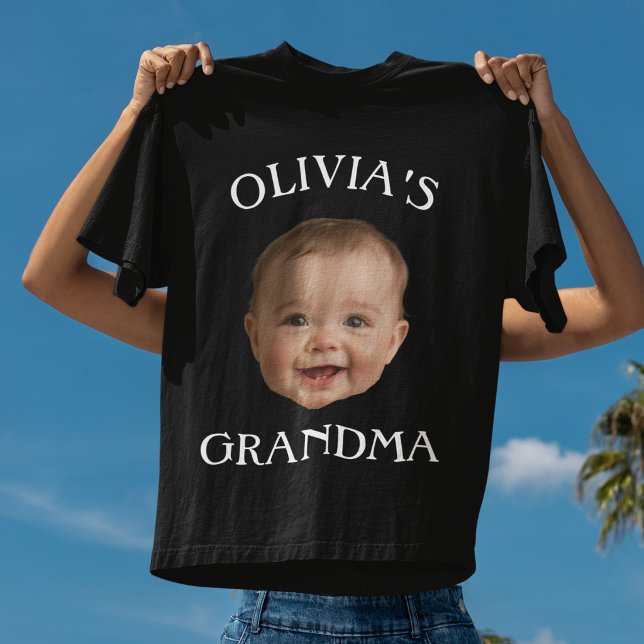 Camisa da Vovó com Foto Personalizada do Bebê | No (Criador carregado)
