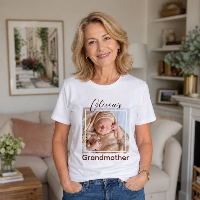 Camisa da Vovó Personalizada com Foto e Nome da Cr (Criador carregado)