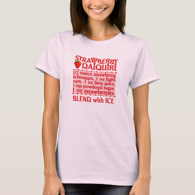 Camisa Daiquiri de morango - escolha estilo, cor (Frente)