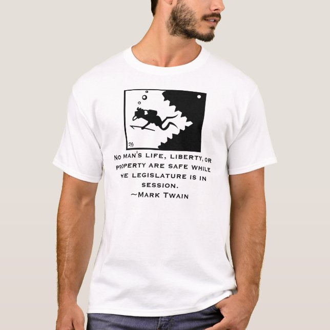 Camisa das citações de MARK TWAIN (Frente)