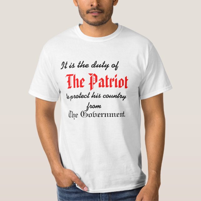 Camisa das citações de Thomas Paine (Frente)