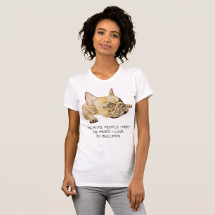 camisa das citações t do buldogue francês