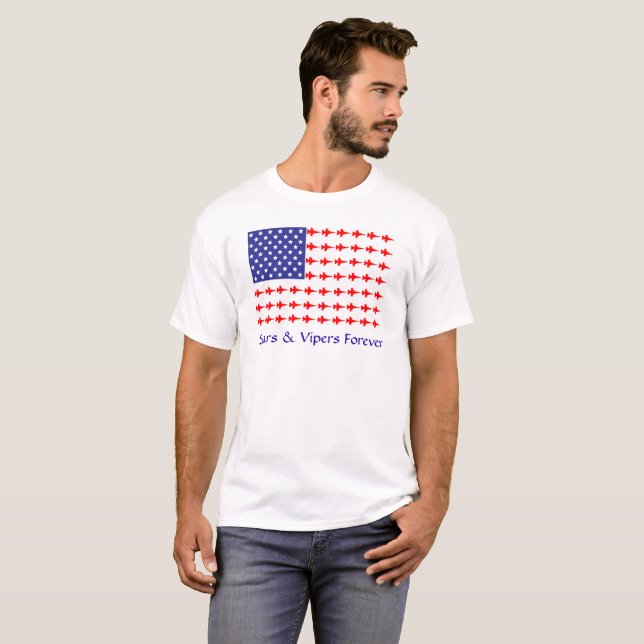 Camisa das estrelas & das víboras dos homens para (Frente Completa)