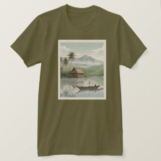 Camisa das Filipinas Banaue Arroz Terraços Mayon