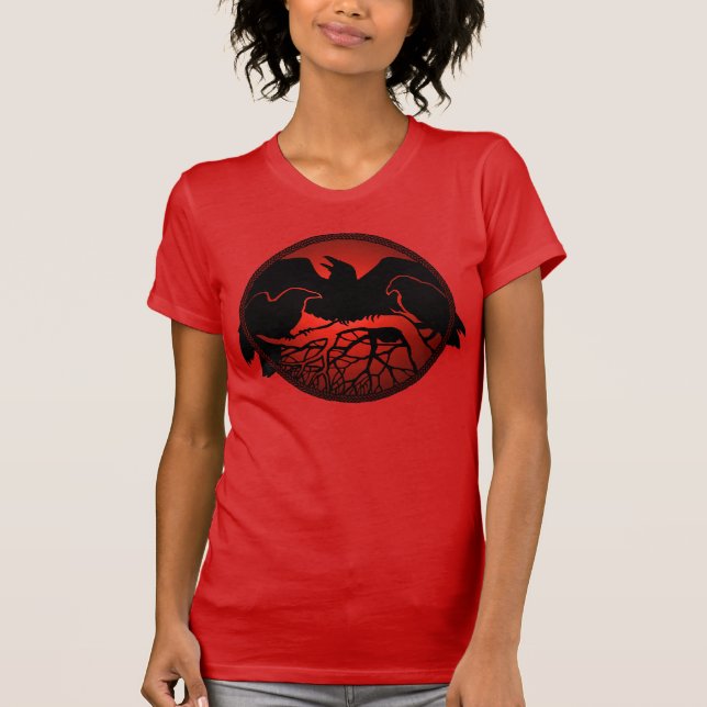 Camisa das Mulheres com Tanque Raven Top Raven (Frente)
