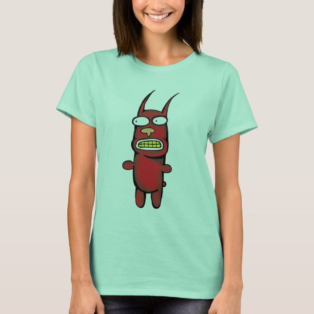 Camisa das mulheres do Monstro Vermelho (Frente)