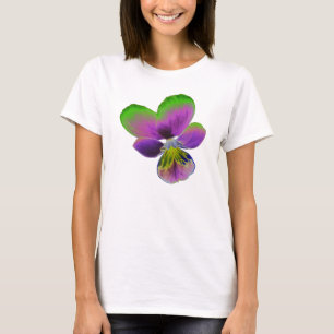 Camisa das Mulheres Púrpuras e Verdes