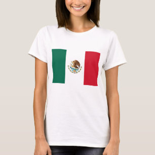 Camisa das mulheres T com a bandeira de México