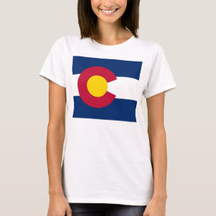 Camisa das mulheres T com a bandeira do estado de