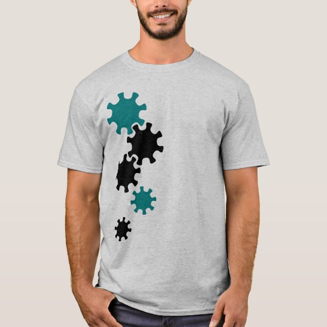 Camisa das rodas denteadas t (Frente)
