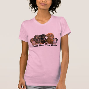 Camisa das senhoras do cancro da mama do Dachshund