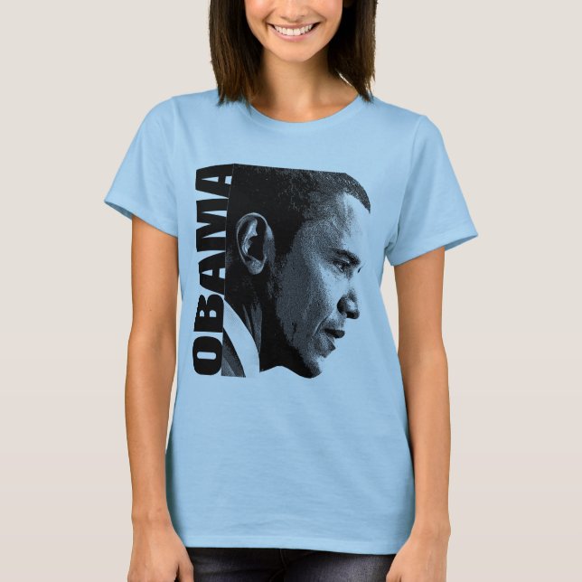 Camisa das senhoras OBAMA t (Frente)