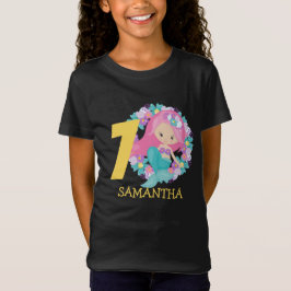 Camisa de 7 de aniversário de Sereia amarela