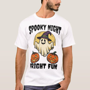 Camisa de Abóbora Assustadora de Fantasma de Hallo