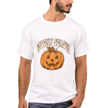 Camisa de Abóbora da Temporada Assustadora Retro -