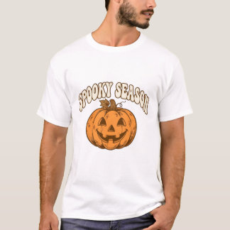 Camisa de Abóbora da Temporada Assustadora Retro -