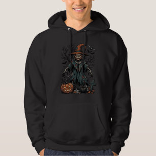 Camisa de Abóbora de Halloween da Bruxa Espantalho