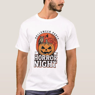 Camisa de Abóbora Vintage Halloween Horror Night D