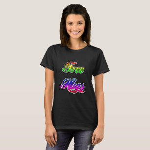 Camisa de Abraços Gratuitos Texto de Grafite