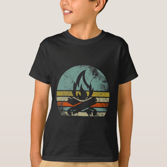 Camisa de acampamento engraçada do fogo da fogueir (Frente)