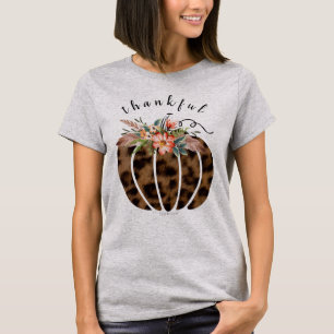 Camisa de Ação de Graças do Leopard Fall Pumpki