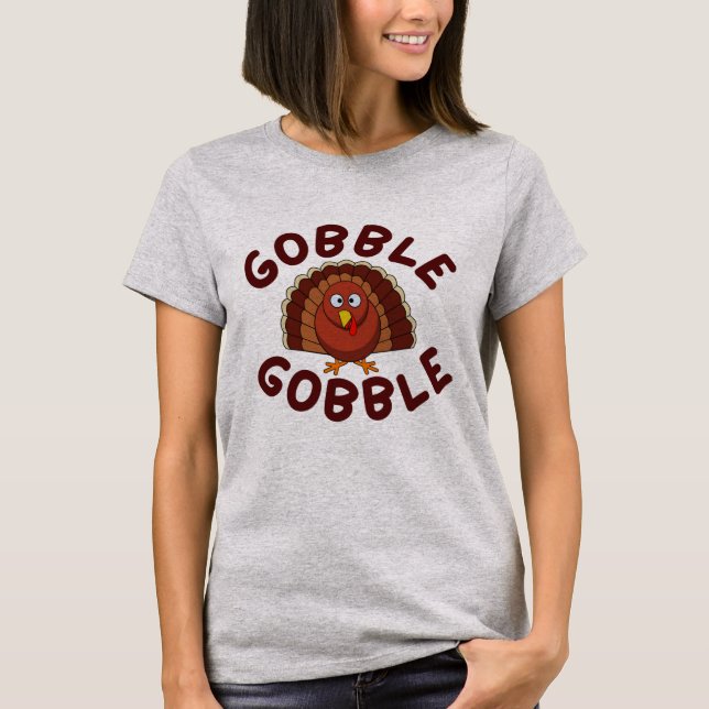Camisa de Ação de Graças Gobble Gobble (Frente)