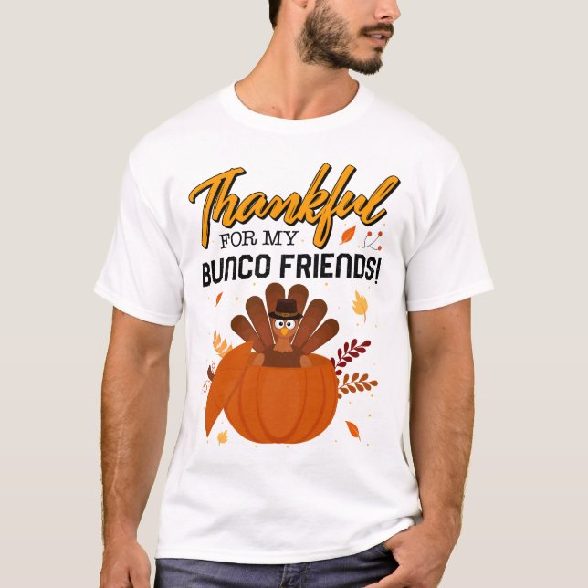 Camisa De Ação De Graças, Graças Aos Meus Amigos D (Frente)