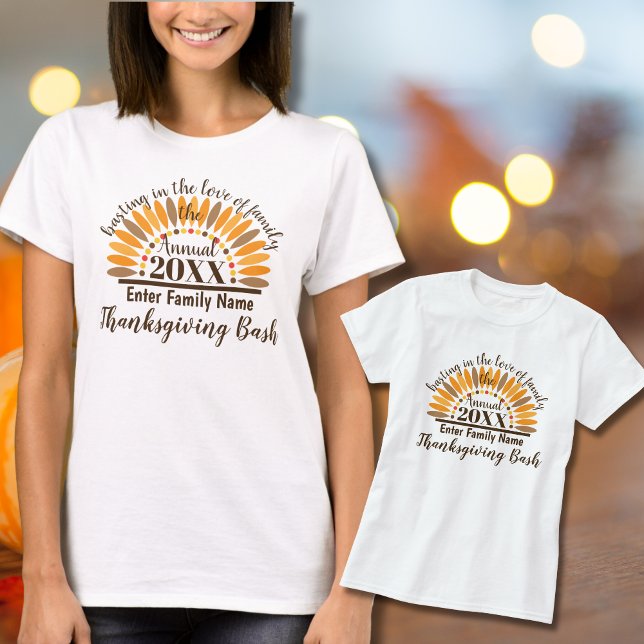 Camisa de Ação de Graças Personalizada para os Sin (Great Thanksgiving t-shirt ideas for the whole family)