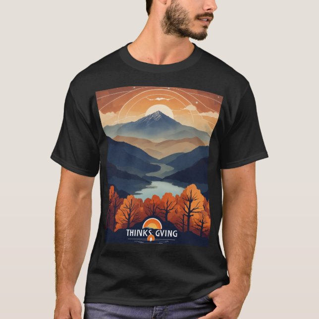 Camisa de Ação - IA Conhece a Montanha Enfumaçado (Frente)