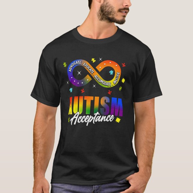 Camisa de Aceitação Conscientização do Autismo Sím (Frente)
