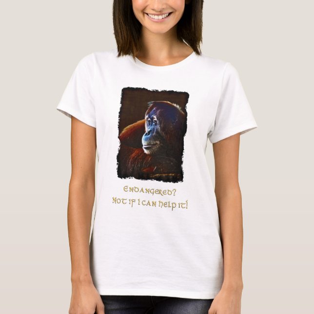 Camisa de adeptos da vida selvagem de Orangutanos  (Frente)