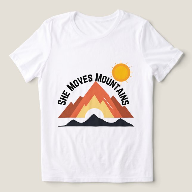 Camisa de Adventure Women - Ela Move Montanhas (Design frontal)